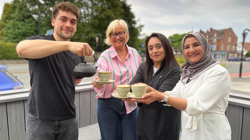 Tea-themed Otley Run fundraiser for neonatal equipment — Wakefield news photo (BBC Leeds & West Yorkshire)